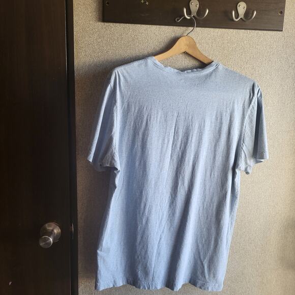 Mens Psycho Bunny v-neck blue 6 large 100% Pima cotton tee t shirt - Picture 2 of 6